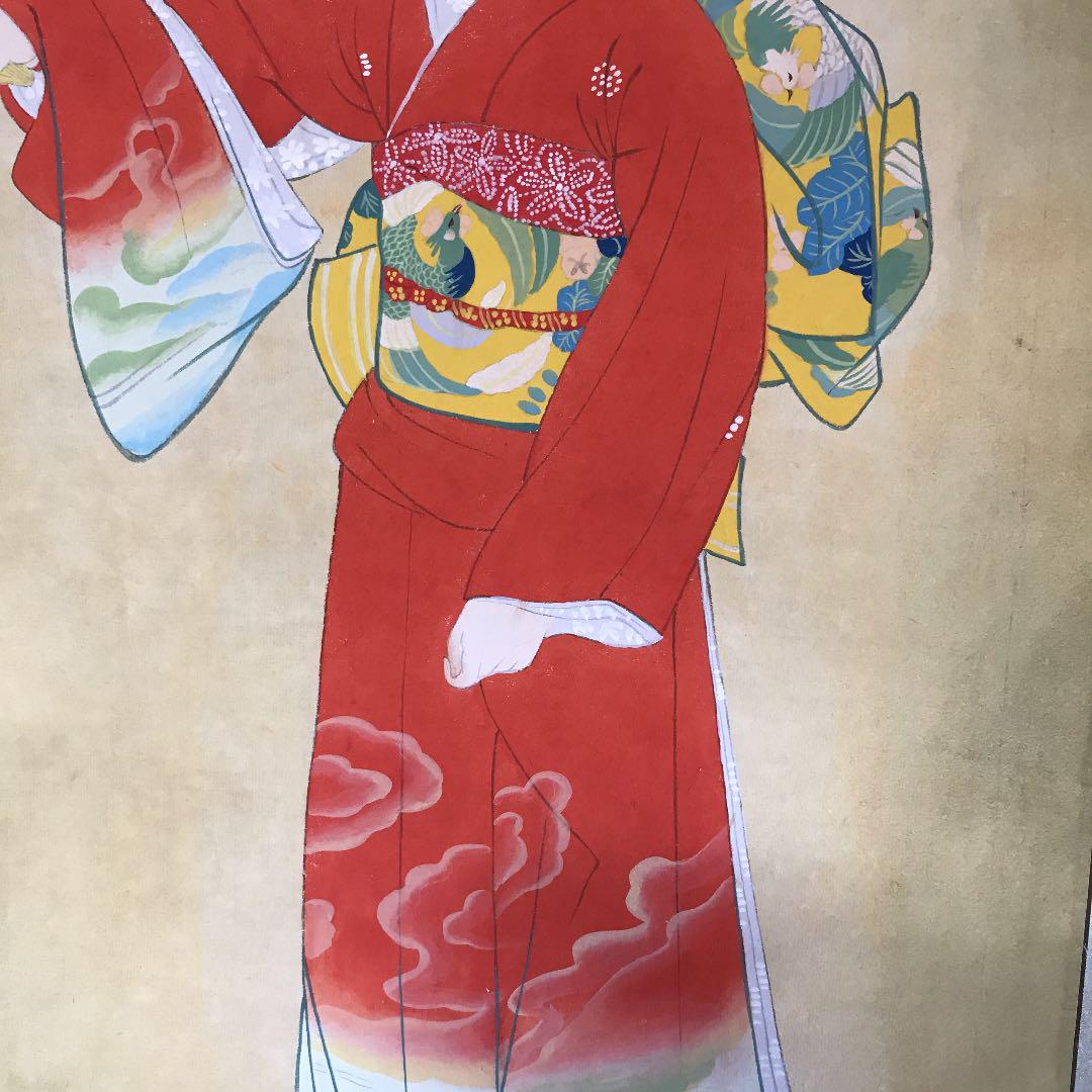 Hanging scroll  Japanese painting Uemura  Introductory dance copy  JAPAN