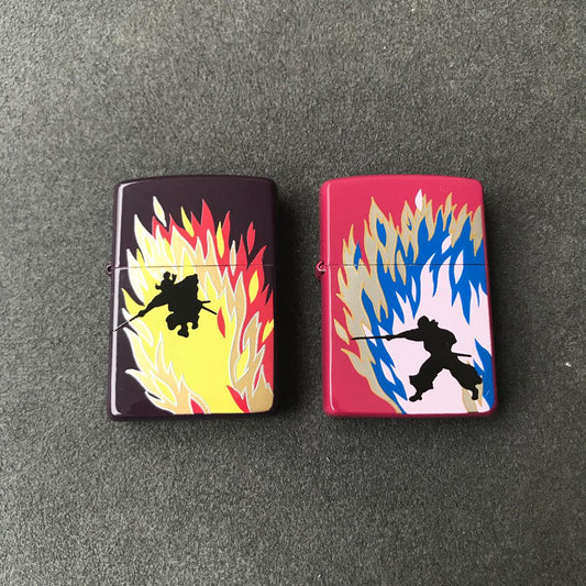 As is For Parts 1998 Zippo Tadanori Yokoo Musashi and Kojiro 2-piece set unused