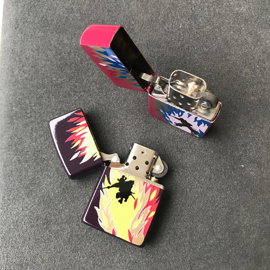 As is For Parts 1998 Zippo Tadanori Yokoo Musashi and Kojiro 2-piece set unused