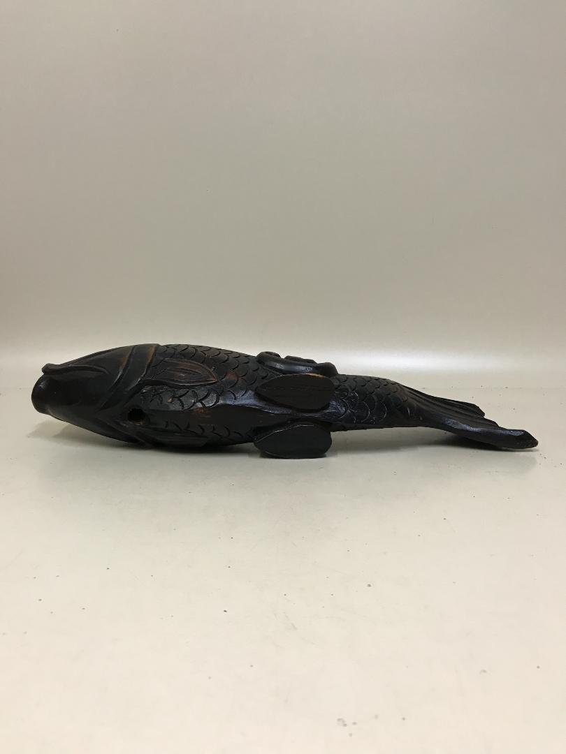 Jizai kagi Hook Folk art wooden fish carp crosspiece hearth