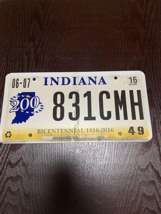 US car license plate