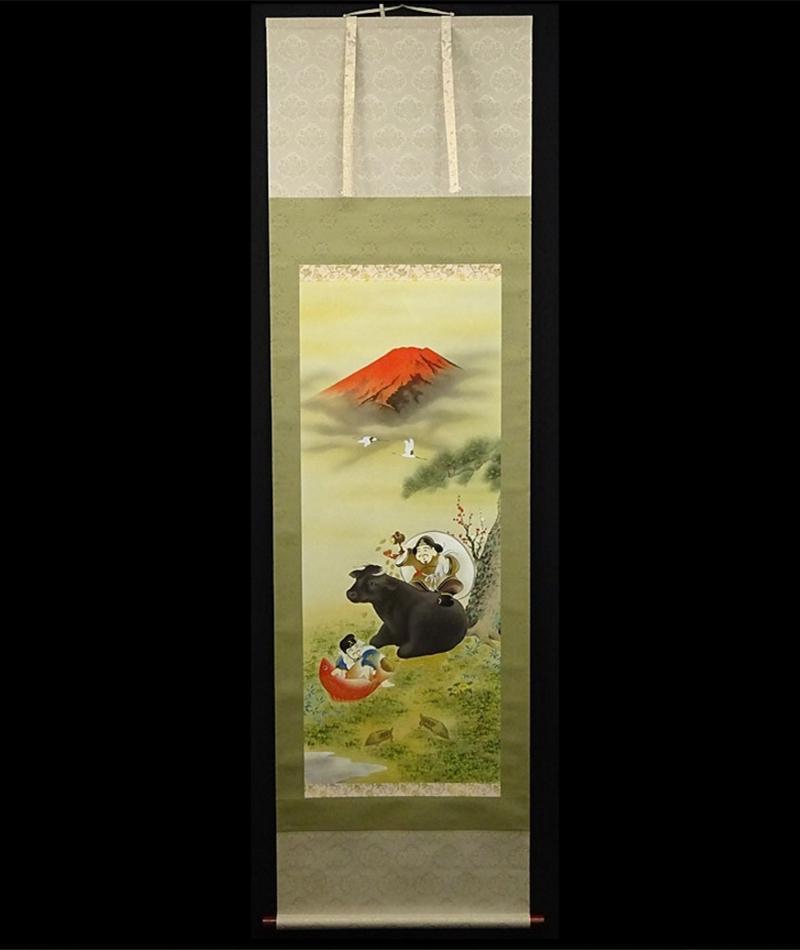 Kakejiku Hagiwara Kazufune Red Fuji Kaiun Ebisu Daikoku Kinumoto  JAPAN