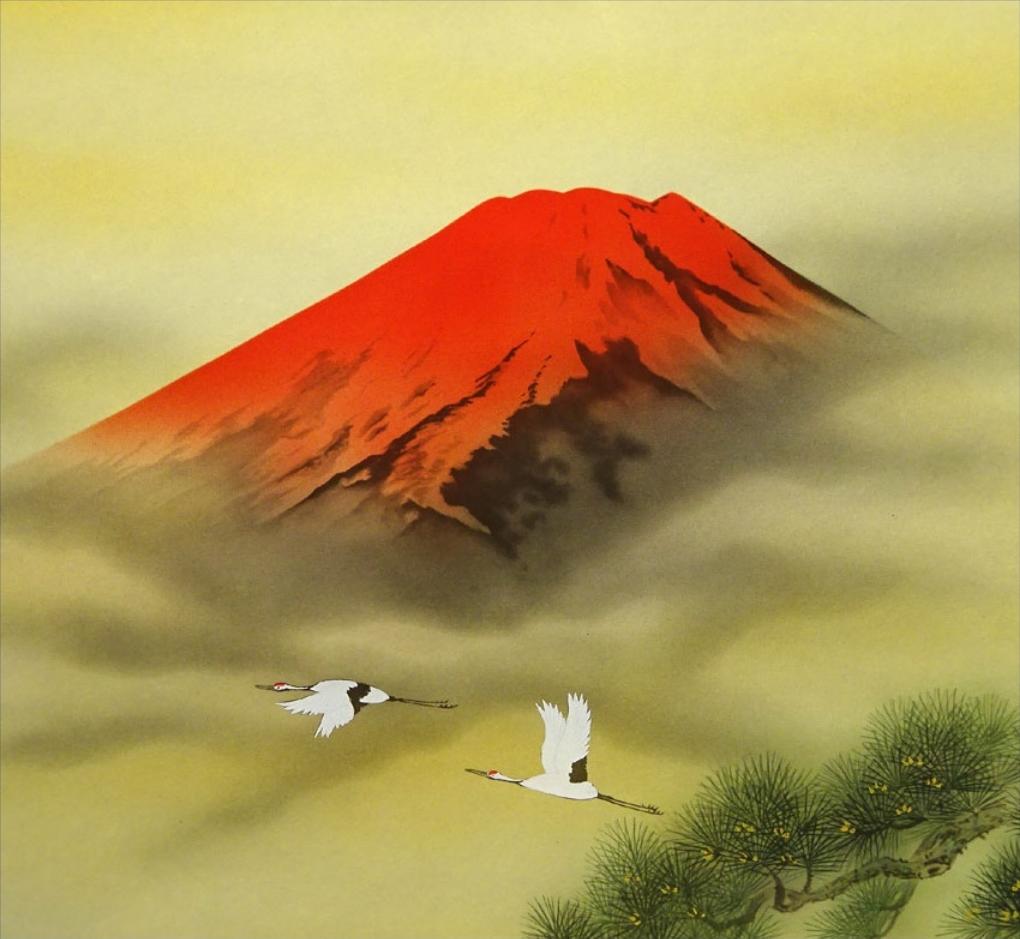 Kakejiku Hagiwara Kazufune Red Fuji Kaiun Ebisu Daikoku Kinumoto  JAPAN