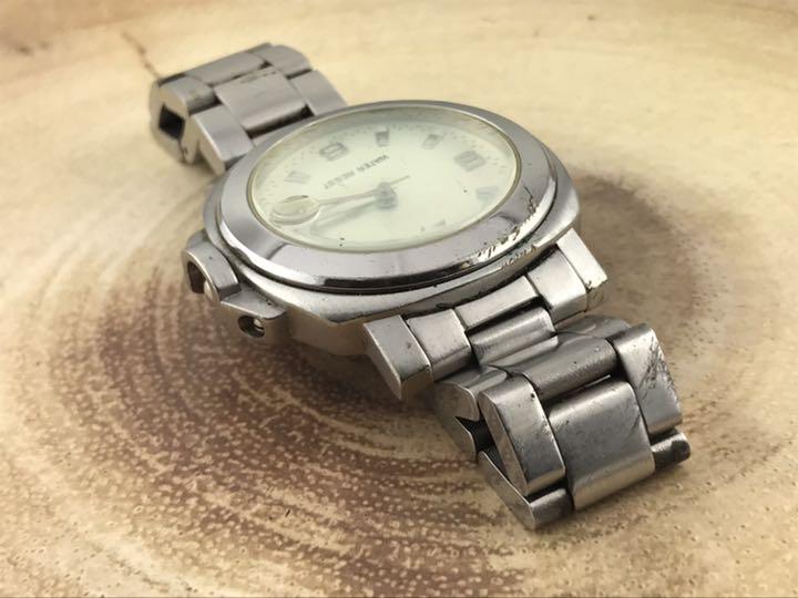 As is For Parts analog clock silver movement quartz battery