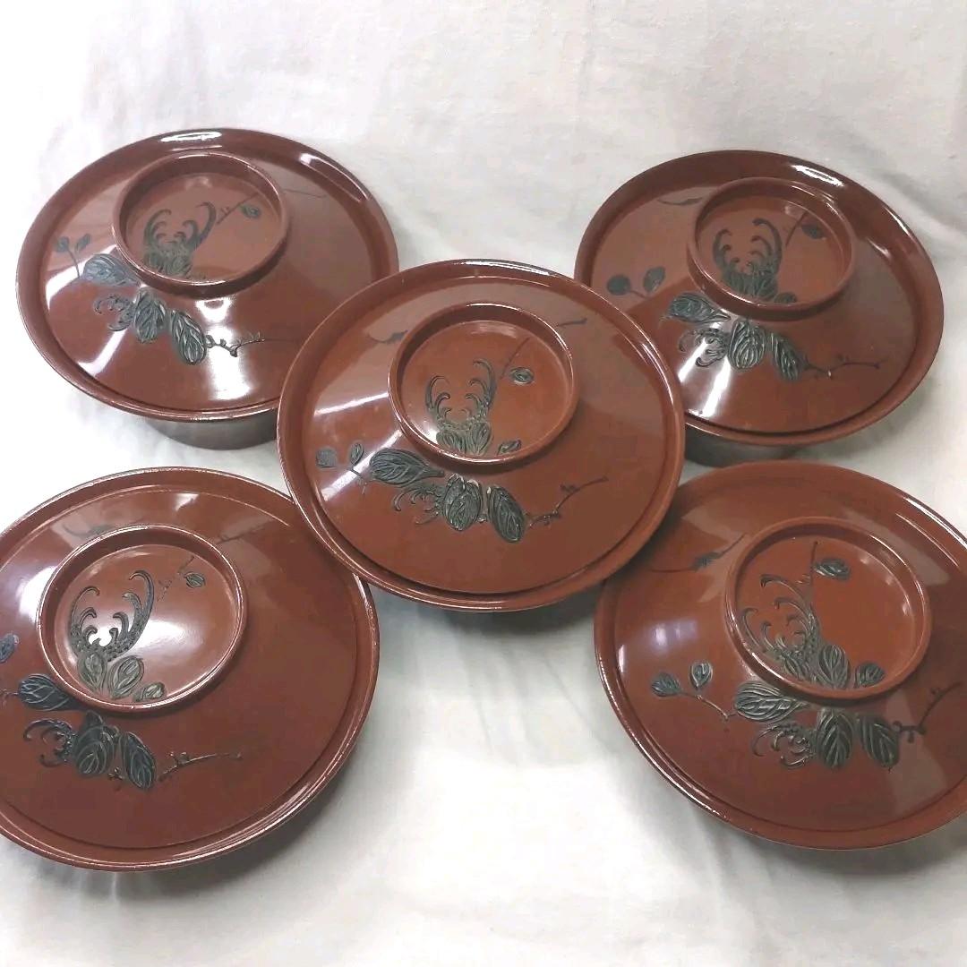 Aizu lacquerware Wooden bowl Handmade hand-painted