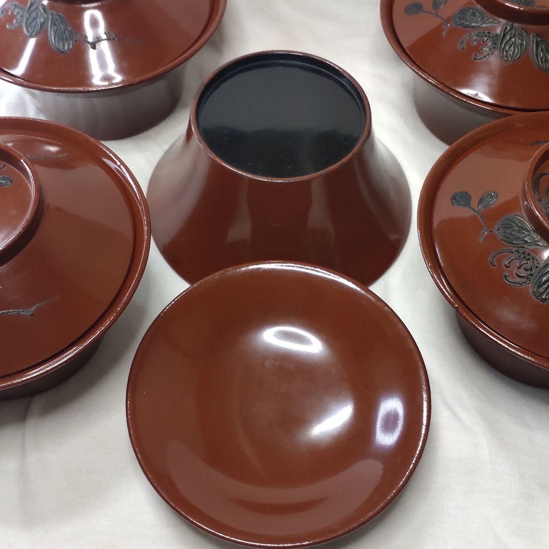 Aizu lacquerware Wooden bowl Handmade hand-painted