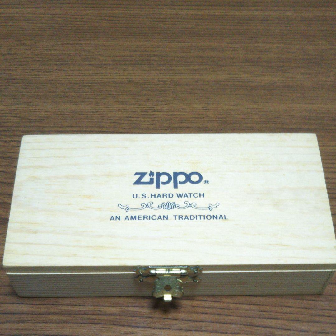 As is For Parts ZIPPO clock pocket watch nylon belt outdoor wooden box light on